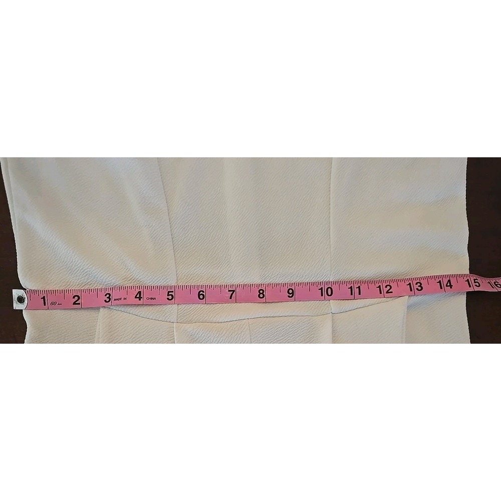 Monteau Los Angeles Sleeveles Jumpsuit Women SZ S White Pockets Zip Work 2 Play - Picture 6 of 12